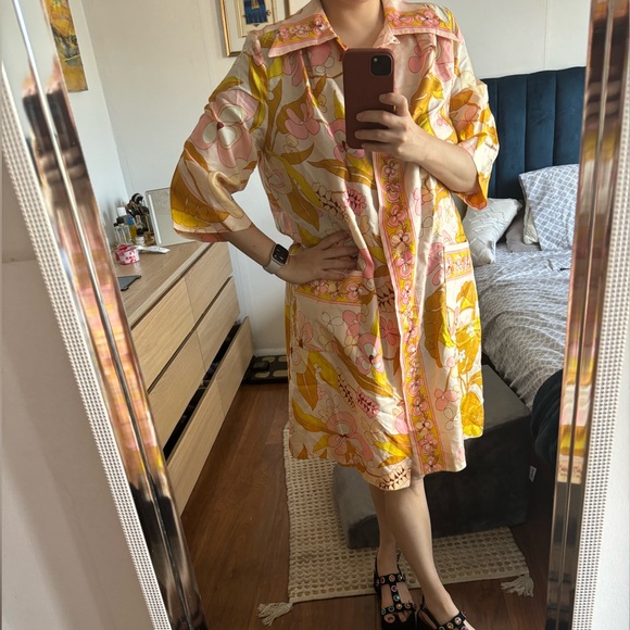 loungee vintage dress with paisley pucci esque print #retro 60s - Picture 2 of 8